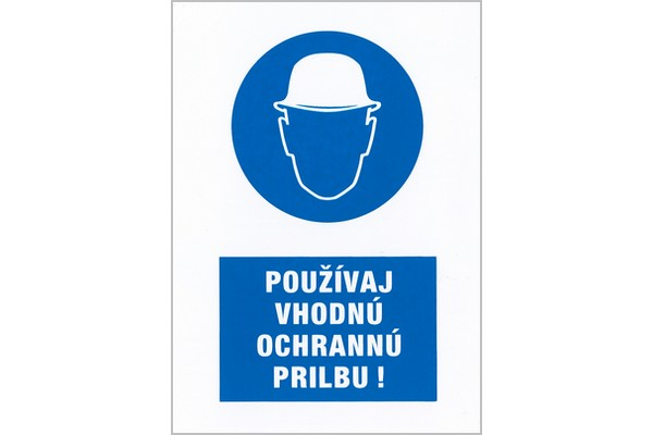 Používaj vhodnú ochrannú prilbu! M002.01 (A3)