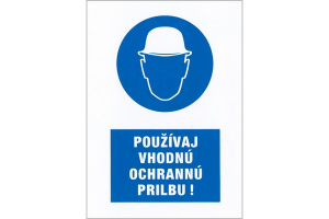 Používaj vhodnú ochrannú prilbu! M002.01